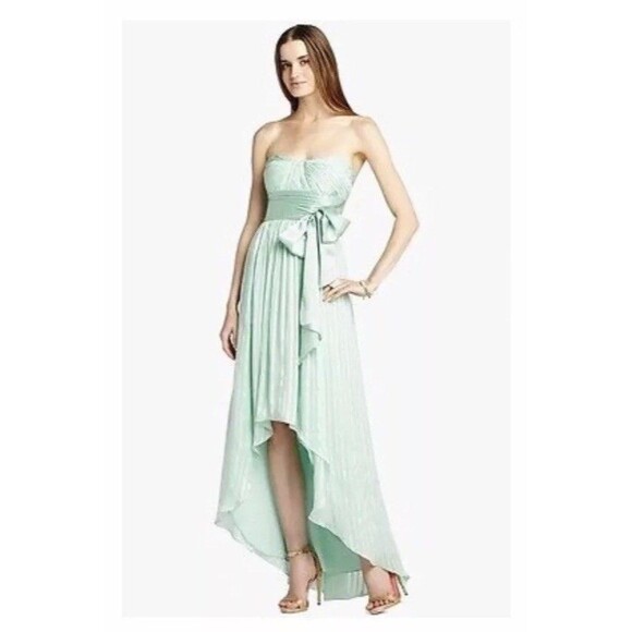 BCBG Max Azria Womens Alicia Silk Hi Low Strapless Dress size 6 Black Whimsigoth - Picture 9 of 9